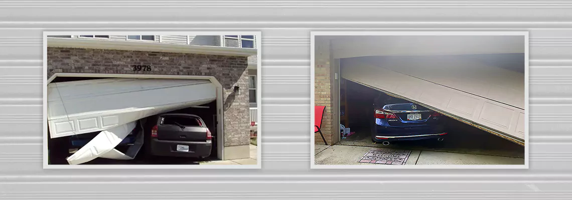 Repair Commercial Garage Door Got Hit By A Car in Hoffman Estates, Illinois